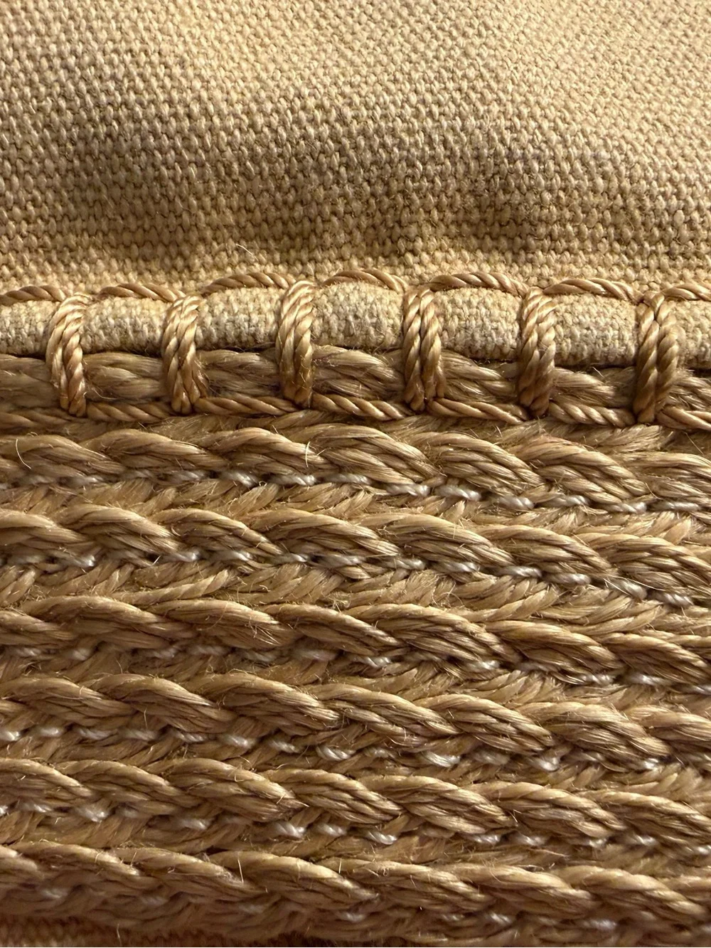 The Sak tan canvas Indio hobo bag with braided brown straps and crochet trim